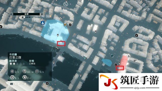 刺客信条：大革命 多人任务全同步点收集地图攻略 