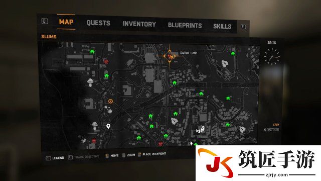 消逝的光芒 第一张图贫民窟五个隔离区位置截图分享