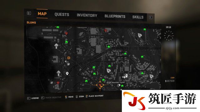 消逝的光芒 第一张图贫民窟五个隔离区位置截图分享