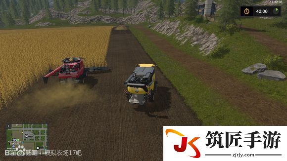 模拟农场17收割机并肩作业方法