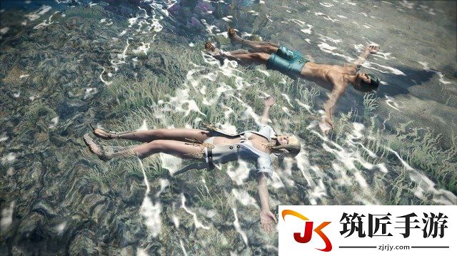仰浮在水面