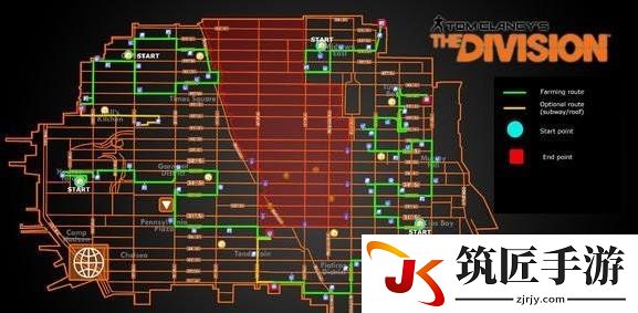 全境封锁白区刷材料路线