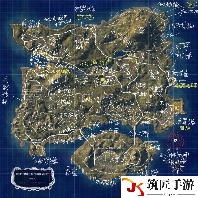 绝地求生大逃杀地图分析 简单易懂的吃鸡地图分析